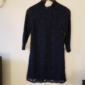 Zara Lace Dark Blue Dress Small Size